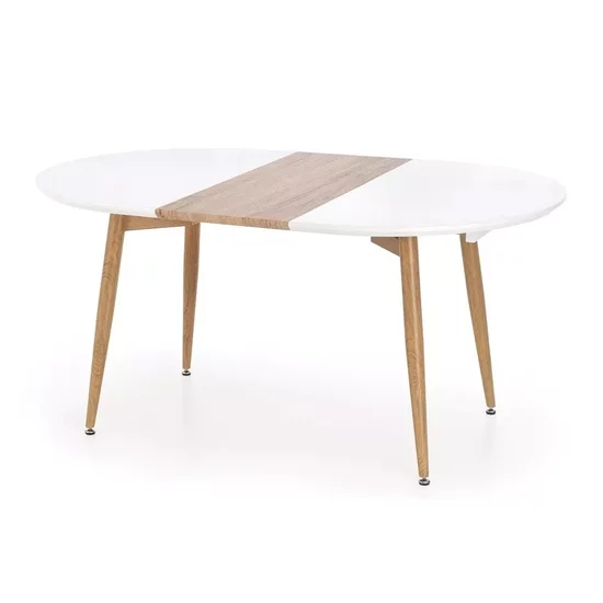 Masă Caliber extensibilă, albă 160-200x90x76 cm lucioasă picture - 2