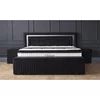 Bancă cu ladă de depozitare Calipso, tapițată cu stofă catifelată, 140x43x50 cm, negru picture - 3