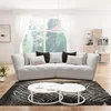 Canapea fixă Vogue, design modern și elegant, structură lemn masiv și PAL, spumă poliuretanică și arcuri, 295x147x92 cm, alb picture - 1