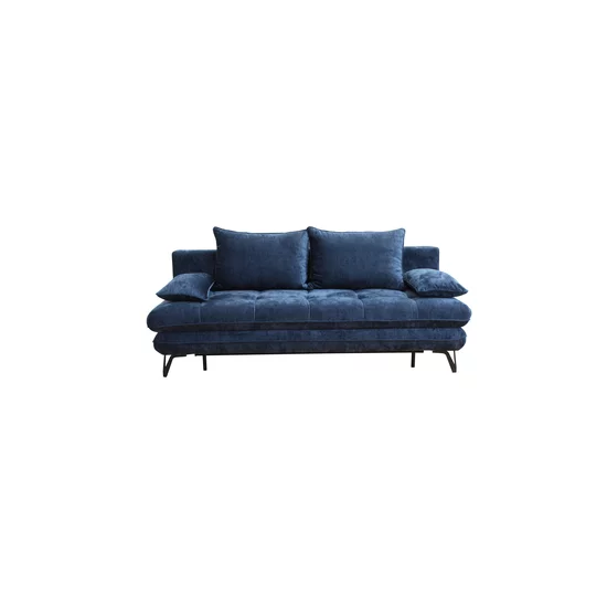 Canapea extensibilă Alba, ladă depozitare, spațiu dormit 202x140 cm, structură lemn + spumă poliuretanică + arcuri sinusoidale, tapițată cu stofă, 205x97x90 cm, personalizabil picture - 2