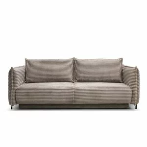 Canapea extensibilă Amalfi, ladă depozitare, șezut confortabil, 234x107x90 cm, gri