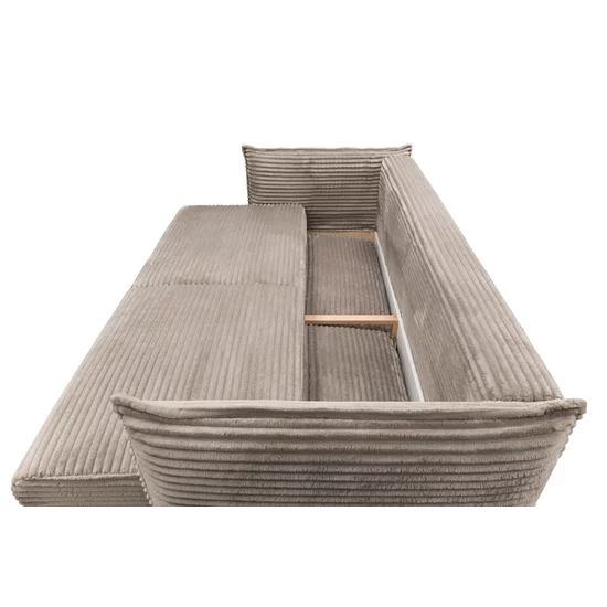 Canapea extensibilă Amalfi, ladă depozitare, șezut confortabil, 234x107x90 cm, gri picture - 5