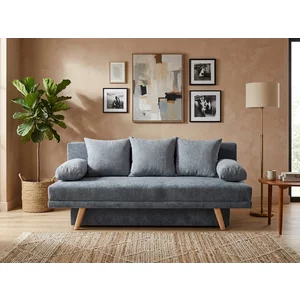 Canapea Andreea - 195x100 cm,extensibilă cu ladă de depozitare, structură lemn de fag + PAL, culoare personalizabilă