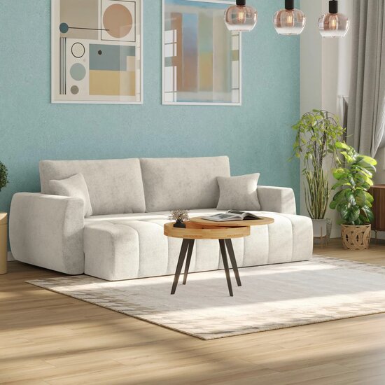 Canapea extensibilă Bali, ladă depozitare, spațiu dormit 202x145 cm, cadru lemn masiv + arcuri sinusoidale + spumă poliuretanică, tapițată cu stofă rezistentă, 245x104x92 cm, personalizabil picture - 2