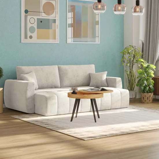 Canapea extensibilă Bali, ladă depozitare, spațiu dormit 202x145 cm, cadru lemn masiv + arcuri sinusoidale + spumă poliuretanică, tapițată cu stofă rezistentă, 245x104x92 cm, personalizabil picture - 2