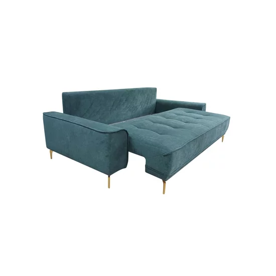 Canapea extensibilă Baroc, design elegant cu tetiere opționale și perne incluse, ladă de depozitare și spătar rabatabil, structură din fag masiv, 245x104 cm, culoare personalizabilă picture - 3