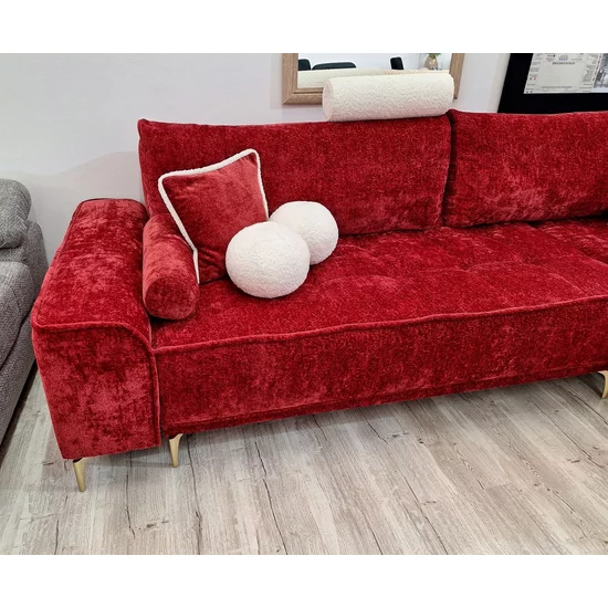 Canapea extensibilă Baroc, design elegant cu tetiere opționale și perne incluse, ladă de depozitare și spătar rabatabil, structură din fag masiv, 245x104 cm, culoare personalizabilă picture - 8