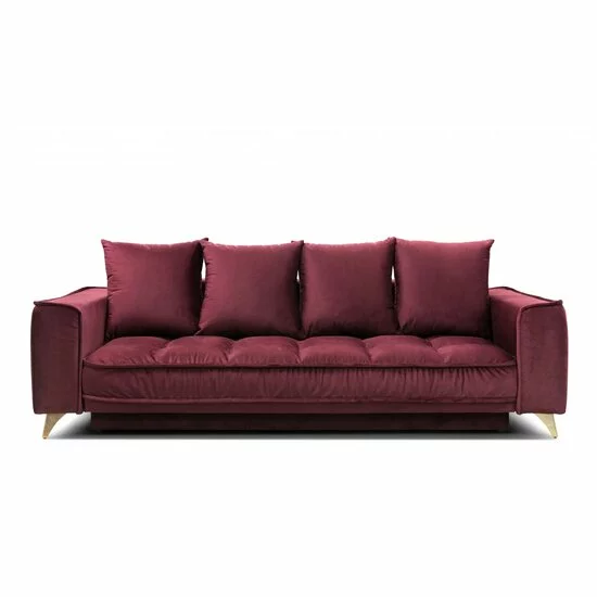Canapea Belavio fixă 3 locuri, cu șezut matlasat și picioare metalice, 236x106x92 cm, culoare la alegere picture - 2