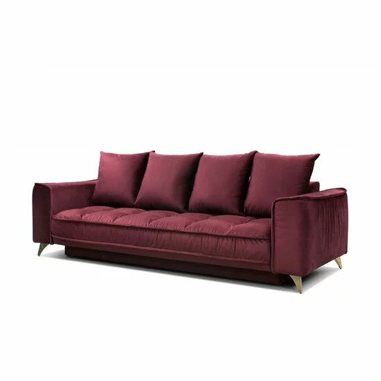 Canapea Belavio fixă 3 locuri, cu șezut matlasat și picioare metalice, 236x106x92 cm, culoare la alegere picture - 3