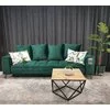 Canapea extensibilă Belavio 3 locuri, șezut matlasat, picioare metalice cu finisaj cupru, 3 locuri, culoare personalizată picture - 2