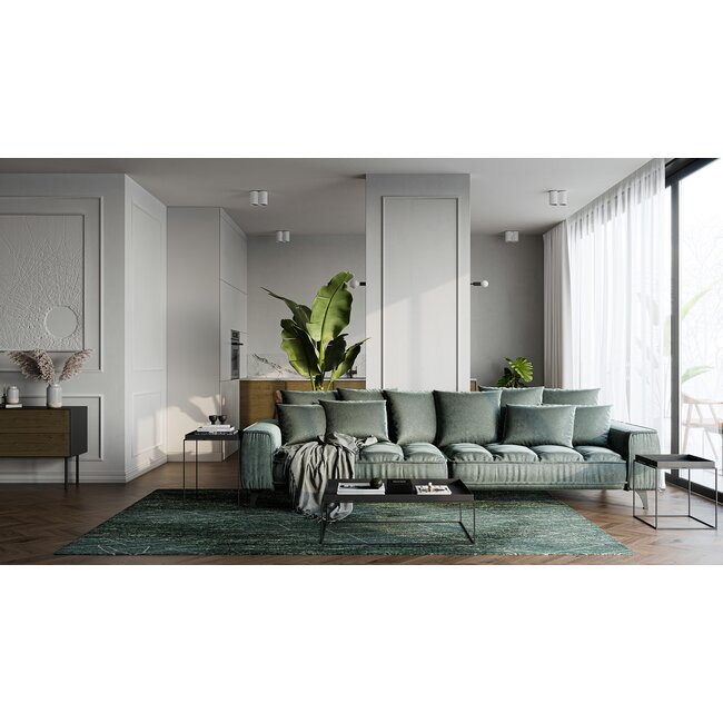 Canapea extensibil Belavio 3 locuri, ezut matlasat, picioare metalice cu finisaj cupru, 3 locuri, culoare personalizat Canapele