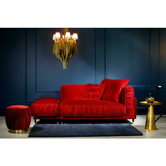 Canapea Bellissa, Fixă Cu Perne Din Silicon, Design Glamour, 224x109x104 cm, Culoare La Alegere picture - 5