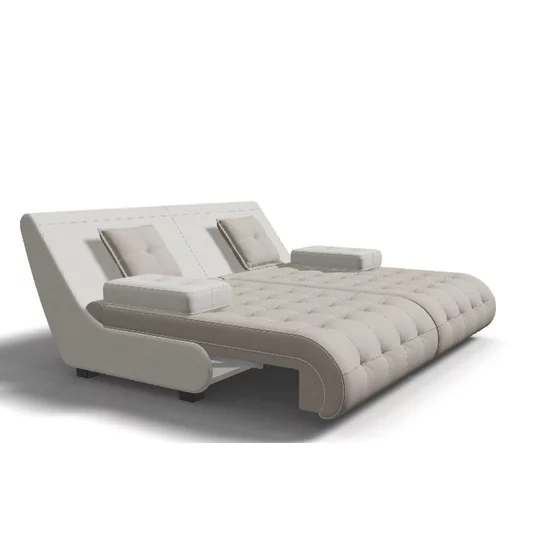 Canapea extensibilă Cairo, ladă depozitare, stofă rezistentă, 200x120 cm, Gri picture - 8