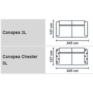 Canapea Gala CB1323:B1335hester 3 locuri 245x127 cm picture - 8
