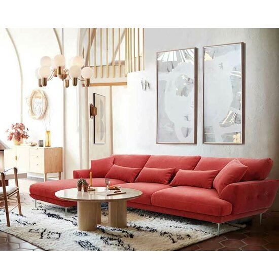 Canapea fixă cu șezlong Boston, tapițerie premium, design modern, 335/185 cm, culoare personalizată picture - 3