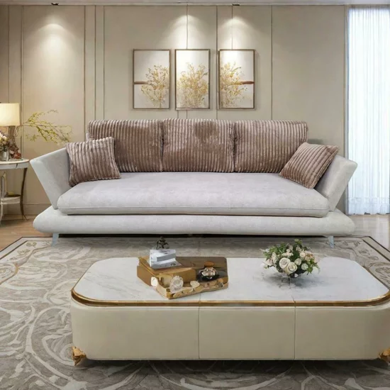 Canapea extensibilă Patras, culoare personalizabila - 222x150 cm, cu spumă poliuretanică și design compact picture - 5