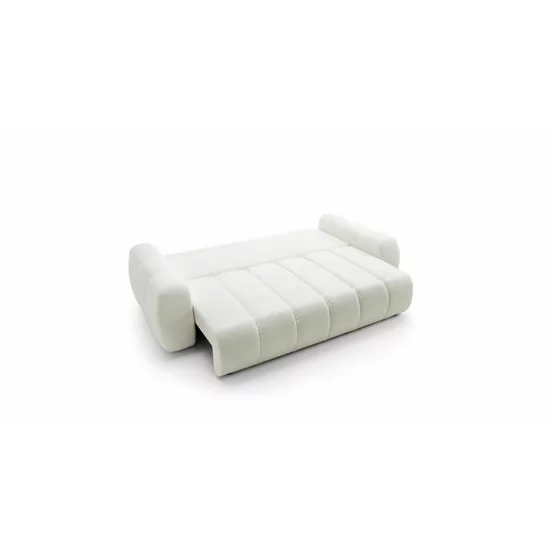 Canapea Extensibilă 3 Locuri Pamela - Design Grid Puffy, Textură Bouclé, 235x95 cm picture - 5