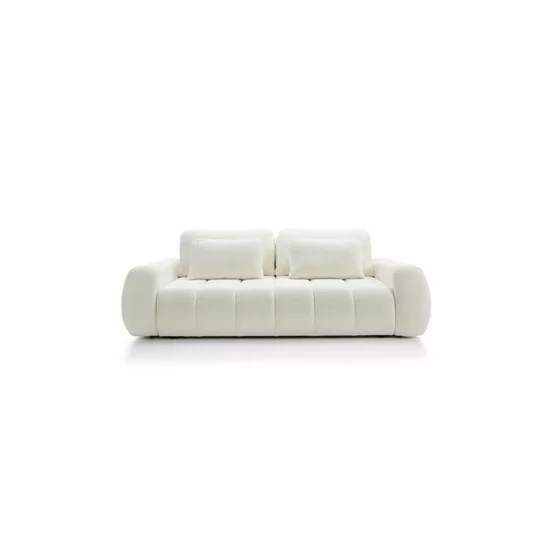Canapea Extensibilă 3 Locuri Pamela - Design Grid Puffy, Textură Bouclé, 235x95 cm picture - 3
