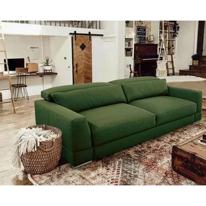 Canapea extensibilă Salia, 3 locuri, ladă depozitare, structură lemn masiv + PAL, 246x120x72 cm, personalizabil