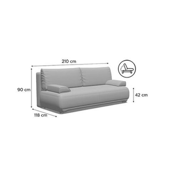 Canapea extensibilă 3 locuri Samara, confort premium, design modern, 210/118/90 cm, culoare personalizată picture - 6