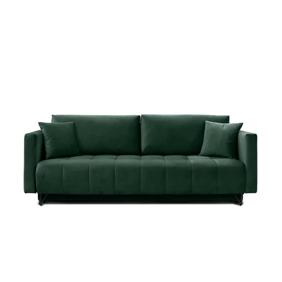 Canapea Extensibilă Aldo Cu Ladă Depozitare, Stofă Premium, 227x102x87 cm, Gri picture - 2