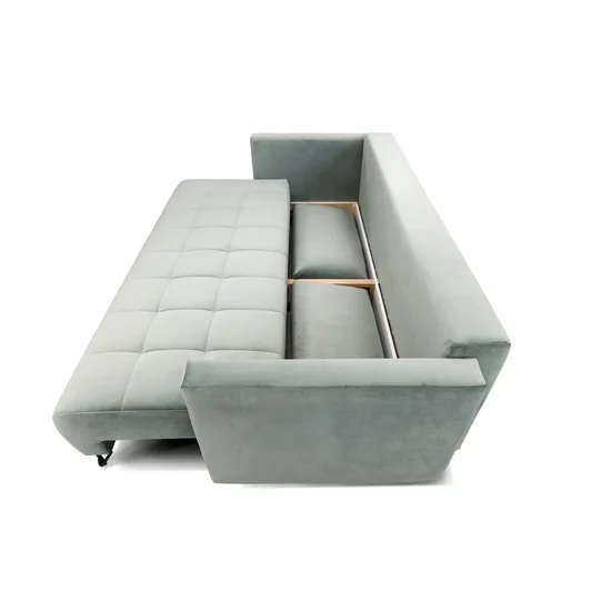 Canapea Extensibilă Aldo Cu Ladă Depozitare, Stofă Premium, 227x102x87 cm, Gri picture - 6