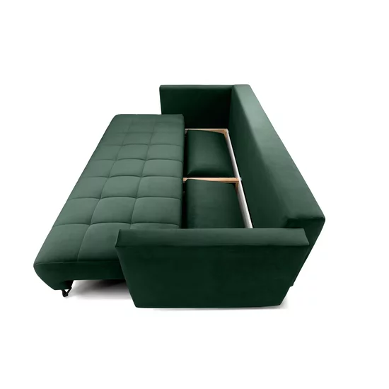 Canapea Extensibilă Aldo Cu Ladă Depozitare, Stofă Premium, 227x102x87 cm, Gri picture - 3