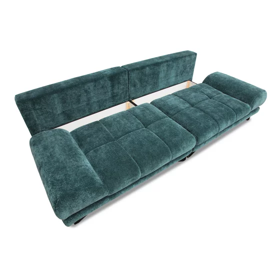 Canapea extensibilă Anton, ladă depozitare, spațiu dormit 210x148 cm, brațe integrate, structură lemn masiv + spumă poliuretanică + arcuri sinusoidale, tapițată cu stofă premium, 293x107x88 cm, personalizabil picture - 3