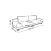 Canapea extensibilă Anton, ladă depozitare, spațiu dormit 210x148 cm, brațe integrate, structură lemn masiv + spumă poliuretanică + arcuri sinusoidale, tapițată cu stofă premium, 293x107x88 cm, personalizabil picture - 5