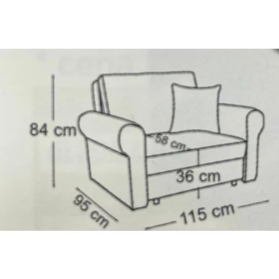 Canapea extensibilă Bil I, ladă depozitare și suprafață de dormit 195x80 cm, spumă poliuretanică și arcuri sinusoidale, 115x95x84 cm, personalizabilă picture - 2