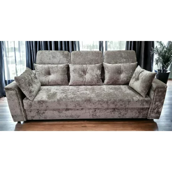 Canapea Paris extensibilă, cu tetiere reglabile și saltea din spumă cu memorie, 240x100 cm picture - 2