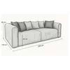 Canapea extensibilă Diana Mare, ladă de depozitare și spațiu generos, material premium, 250x130 cm, Culoare personalizată suprafata de dormit 200x180 picture - 12