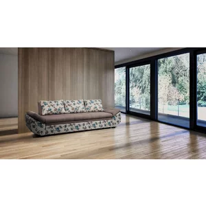 Canapea extensibilă Elixir, design modern cu perne incluse și spătar reglabil, suprafață generoasă de dormit, structură din fag masiv, 249x186 cm, culoare personalizabilă