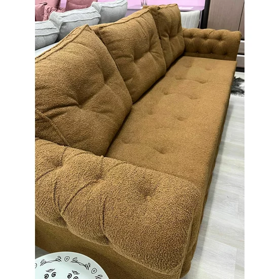 Canapea Extensibilă Erika, ladă depozitare, arcuri bonell, tapițerie catifea baby face, structură lemn + PAL, 240x110x80 cm, Culoare personalizată picture - 4