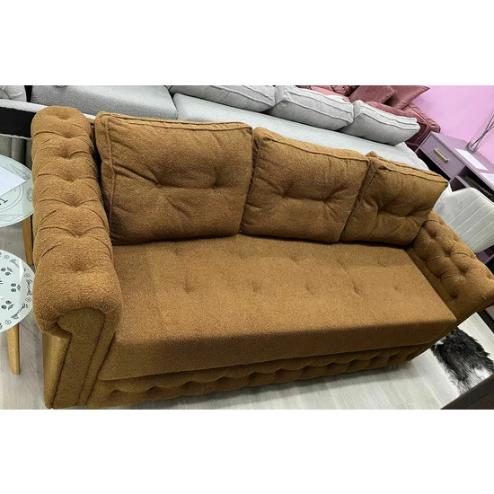 Canapea Extensibilă Erika, ladă depozitare, arcuri bonell, tapițerie catifea baby face, structură lemn + PAL, 240x110x80 cm, Culoare personalizată picture - 5