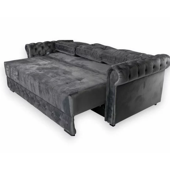 Canapea Extensibilă Erika, ladă depozitare, arcuri bonell, tapițerie catifea baby face, structură lemn + PAL, 240x110x80 cm, Culoare personalizată picture - 6