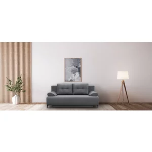 Canapea Extensibilă Fiore Cu Spațiu Depozitare, Textură Bouclé, 201x101x95 cm, Gri Deschis