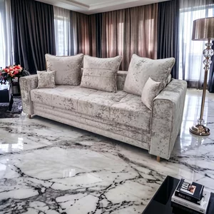 Canapea extensibilă Irina, gri - 234x100 cm, saltea micro-pocket, stofă premium