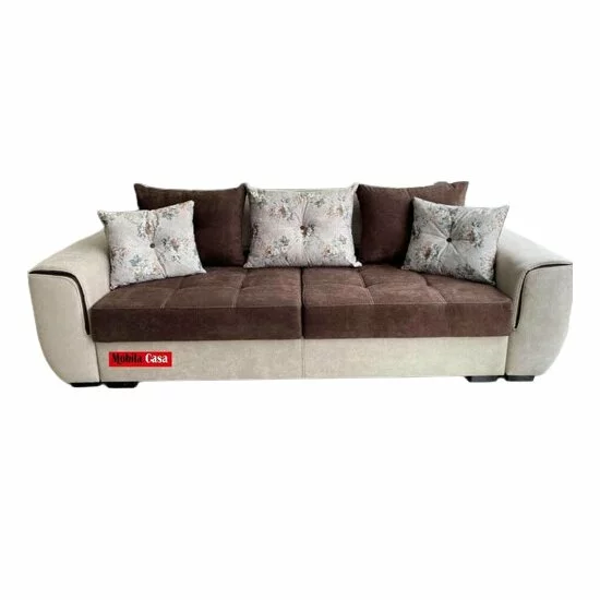 Canapea extensibilă Milano, cu ladă de depozitare, tapițerie stofă, saltea poliuretanică, structură fag, 258x100 cm picture - 8