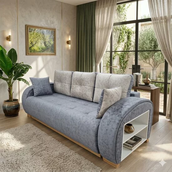 Canapea extensibilă Madrid, culoare personalizabila - 235x106 cm, saltea cu spumă poliuretanică, confort premium picture - 3