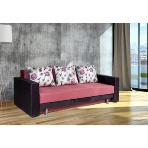 Canapea extensibilă Raluca, model compact cu ladă integrată, perne umplute cu fulgi și spumă poliuretanică, structură din fag masiv, 223x192 cm, culoare personalizabilă