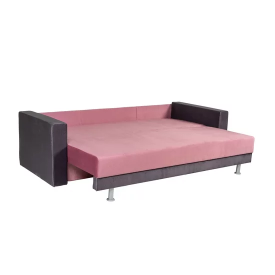 Canapea extensibilă Raluca, model compact cu ladă integrată, perne umplute cu fulgi și spumă poliuretanică, structură din fag masiv, 223x192 cm, culoare personalizabilă picture - 2