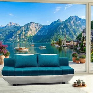 Canapea extensibilă Ruiz, culoare personalizabila -200x135 cm, brate reglabile și perne detașabile, ladă de depozitare și funcție de dormit, structură rezistentă