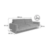 Canapea extensibilă Toscana, design modern, tapițerie de calitate, 258/116/87 cm, culoare personalizată picture - 7