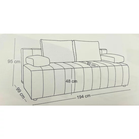 Canapea extensibilă Fabia, spațiu depozitare și suprafață de dormit 194x140 cm, spumă poliuretanică și arcuri, stofă rezistentă, 194x99x95 cm, personalizabil picture - 6