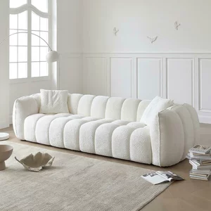 Canapea Fixă 3 Locuri Fau - Design Organic, Stil Bubble Modern, 235x95 cm
