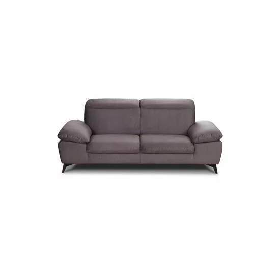 Canapea fixă Lora 3L, culoare personalizabila - 213x105 cm, tetiere rabatabile, cadru lemn esență tare și PAL, arcuri sinusoidale și poliuretan, picioare metalice H 12,3 cm picture - 5