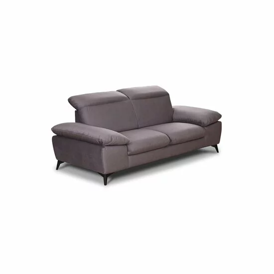 Canapea fixă Lora 3L, culoare personalizabila - 213x105 cm, tetiere rabatabile, cadru lemn esență tare și PAL, arcuri sinusoidale și poliuretan, picioare metalice H 12,3 cm picture - 6