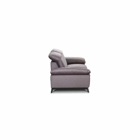 Canapea fixă Lora 3L, culoare personalizabila - 213x105 cm, tetiere rabatabile, cadru lemn esență tare și PAL, arcuri sinusoidale și poliuretan, picioare metalice H 12,3 cm picture - 8