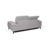 Canapea fixă Lora 3L, culoare personalizabila - 213x105 cm, tetiere rabatabile, cadru lemn esență tare și PAL, arcuri sinusoidale și poliuretan, picioare metalice H 12,3 cm picture - 4